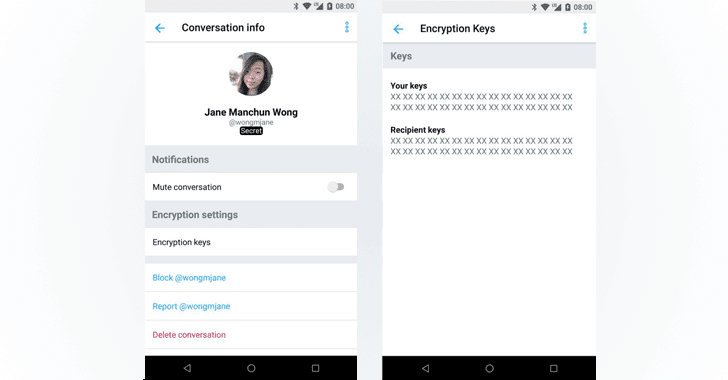 Takian.ir twitter endtoend encryption